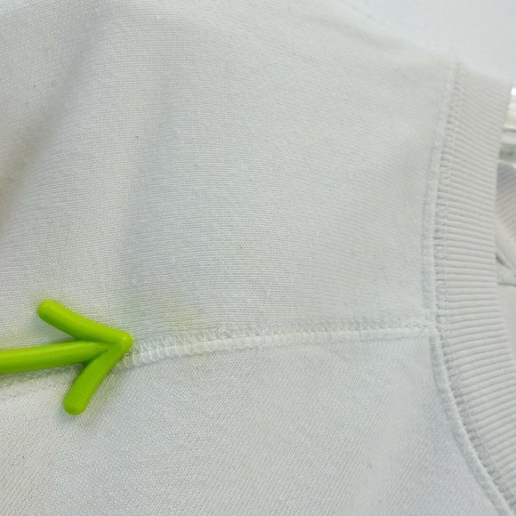 STUDIO COLLECTION Womens Cotton White Raglan Sweater XS Sweatshirt Crewneck Star - Picture 8 of 13